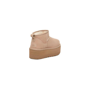 UGG Beige Suede Leather Ankle Boots