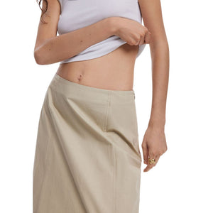 Desigual Beige Cotton Long Skirt