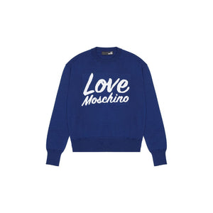 Love Moschino Blue Wool Sweatshirt