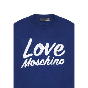 Love Moschino Blue Wool Sweatshirt