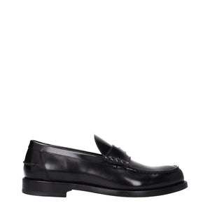 Givenchy Black Leather Slip-On Loafers
