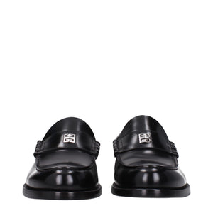 Givenchy Black Leather Slip-On Loafers