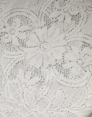 Dolce & Gabbana White Embroidery Lace Cotton Blouse Top