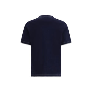 Brunello Cucinelli Blue Cotton T-Shirt