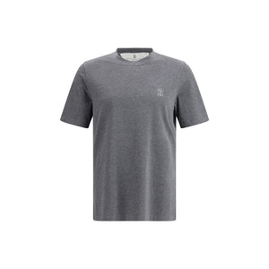 Brunello Cucinelli Gray Cotton T-Shirt