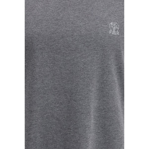Brunello Cucinelli Gray Cotton T-Shirt