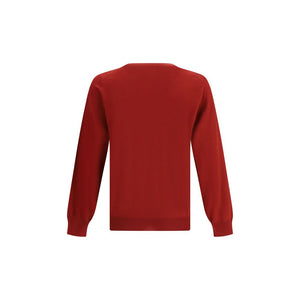 Brunello Cucinelli Red Fleece Wool Sweatshirt