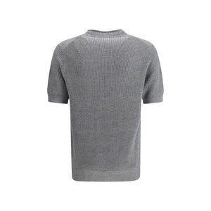 Brunello Cucinelli Gray Linen T-Shirt