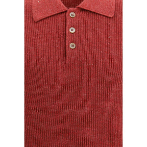 Brunello Cucinelli Red Cotton Dress Shirt