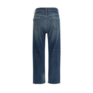 Margiela Blue Cotton Straight-Leg Jeans