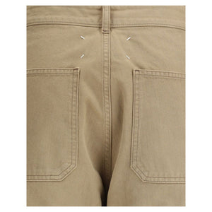 Margiela Beige Cotton Cargo Pants