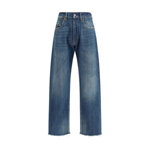 Margiela Blue Cotton Straight-Leg Jeans