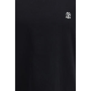 Brunello Cucinelli Black Cotton T-Shirt