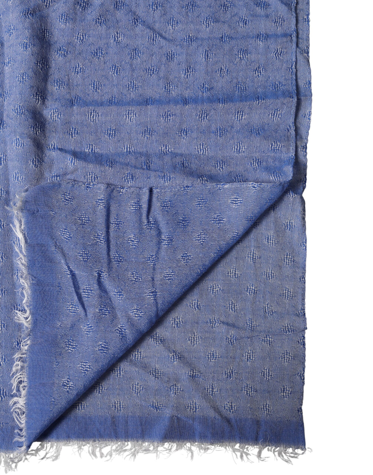 Dolce & Gabbana Blue Lace Stole Cotton Neck Wrap Shawl Scarf