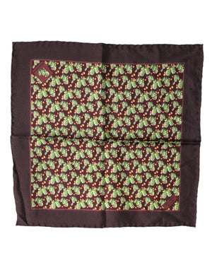 Dolce & Gabbana Brown Cactus Print Square Handkerchief Scarf