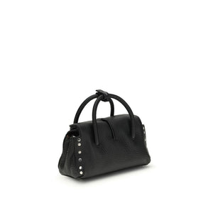 Zanellato Black Calf Leather Bos Taurus Handbag