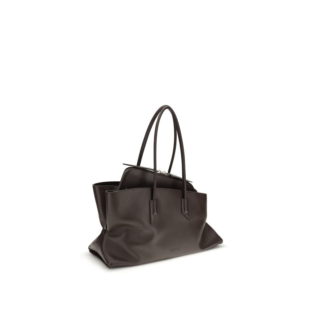 The Attico Brown Calf Leather Bos Taurus Shoulder Bag