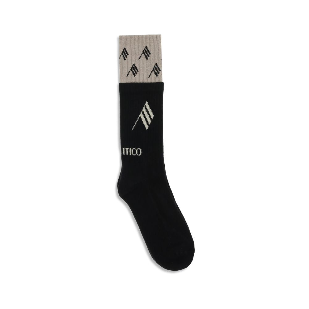 The Attico Black Cotton Socks