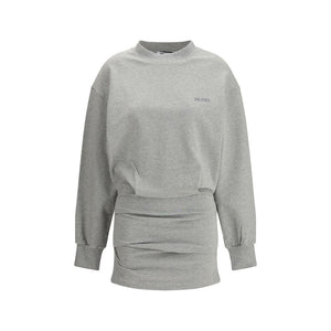 The Attico Gray Cotton Casual Dress