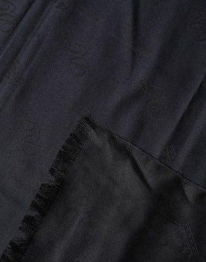 Dolce & Gabbana Black Lace Stole Silk NeckWrap Shawl Scarf