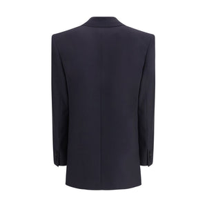 Saint Laurent Blue Wool Coat