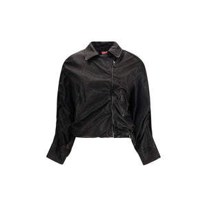 Diesel Black Lamb Leather Biker Jacket