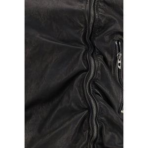 Diesel Black Lamb Leather Biker Jacket