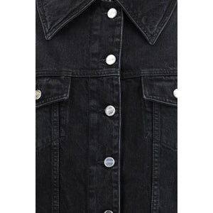 Ganni Black Cotton Denim Jacket