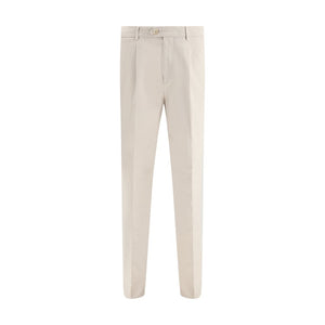Brunello Cucinelli Cream Cotton Casual Pants