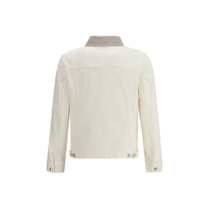 Brunello Cucinelli White Cotton Denim Jacket