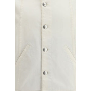 Brunello Cucinelli White Cotton Denim Jacket