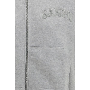 Ganni Gray Cotton Sweatshirt
