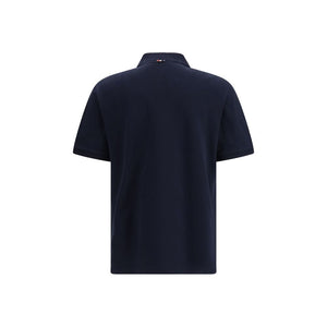Thom Browne Blue Cotton Polo Shirt