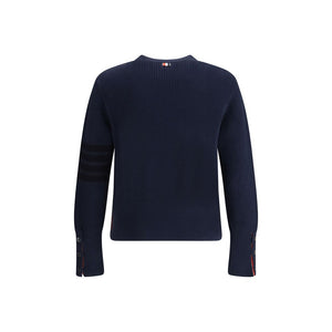 Thom Browne Blue Cotton Sweatshirt