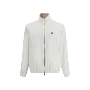 Brunello Cucinelli White Polyamide Full-Length Jacket