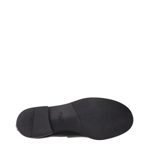 Prada Black Leather Slip-On Loafers