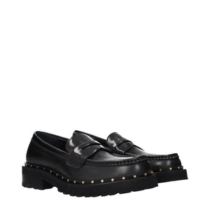 Golden Goose Black Leather Slip-On Loafers