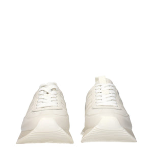 Moncler Beige Leather Low Top Sneakers