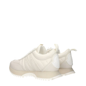 Moncler Beige Leather Low Top Sneakers