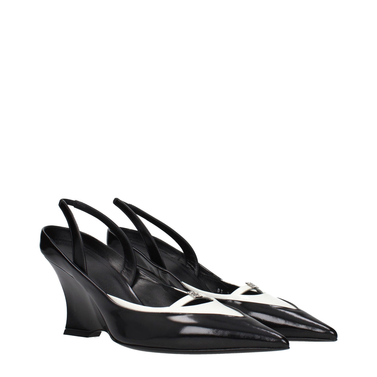 Givenchy Black Leather Wedge Sandals