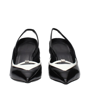 Givenchy Black Leather Wedge Sandals