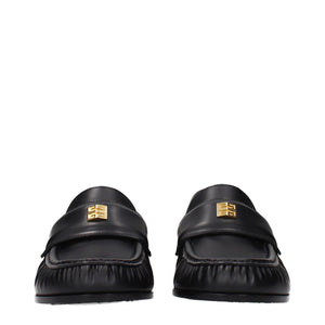 Givenchy Black Leather Slip-On Loafers