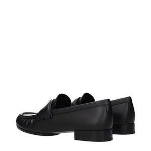 Givenchy Black Leather Slip-On Loafers