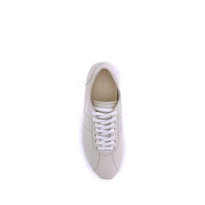 The Row Cream Calf Leather Bos Taurus Low Top Sneakers