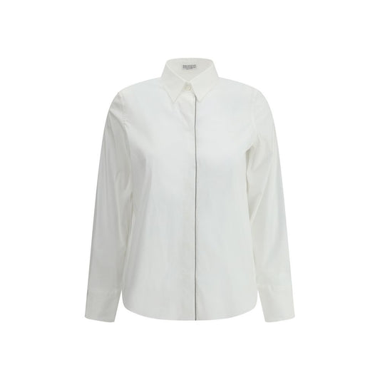 Brunello Cucinelli White Cotton Dress Shirt