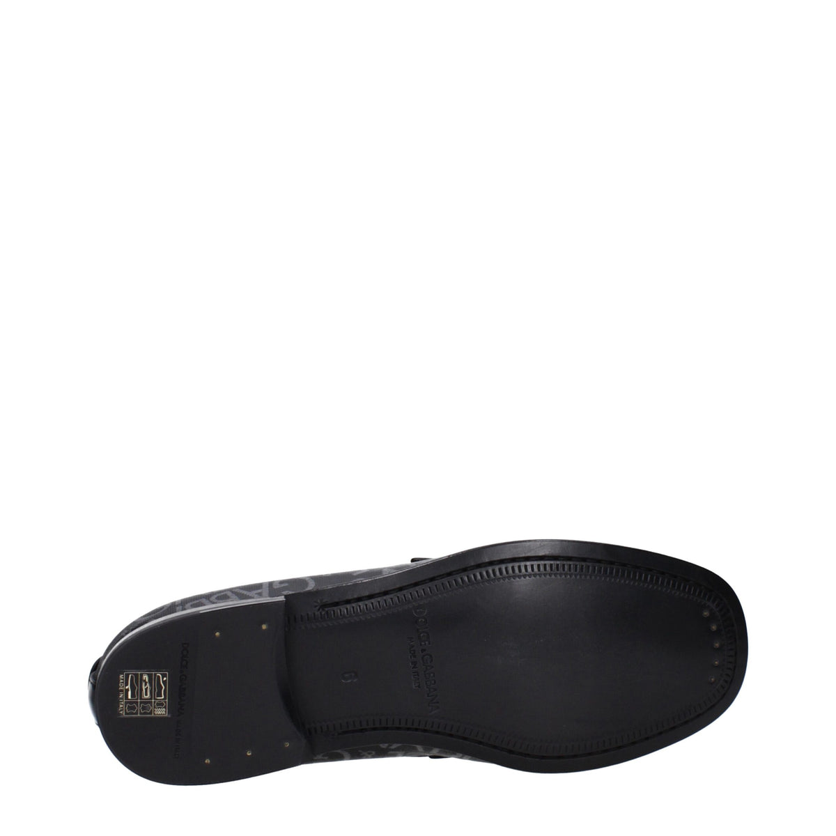 Dolce & Gabbana Black Fabric Slip-On Loafers