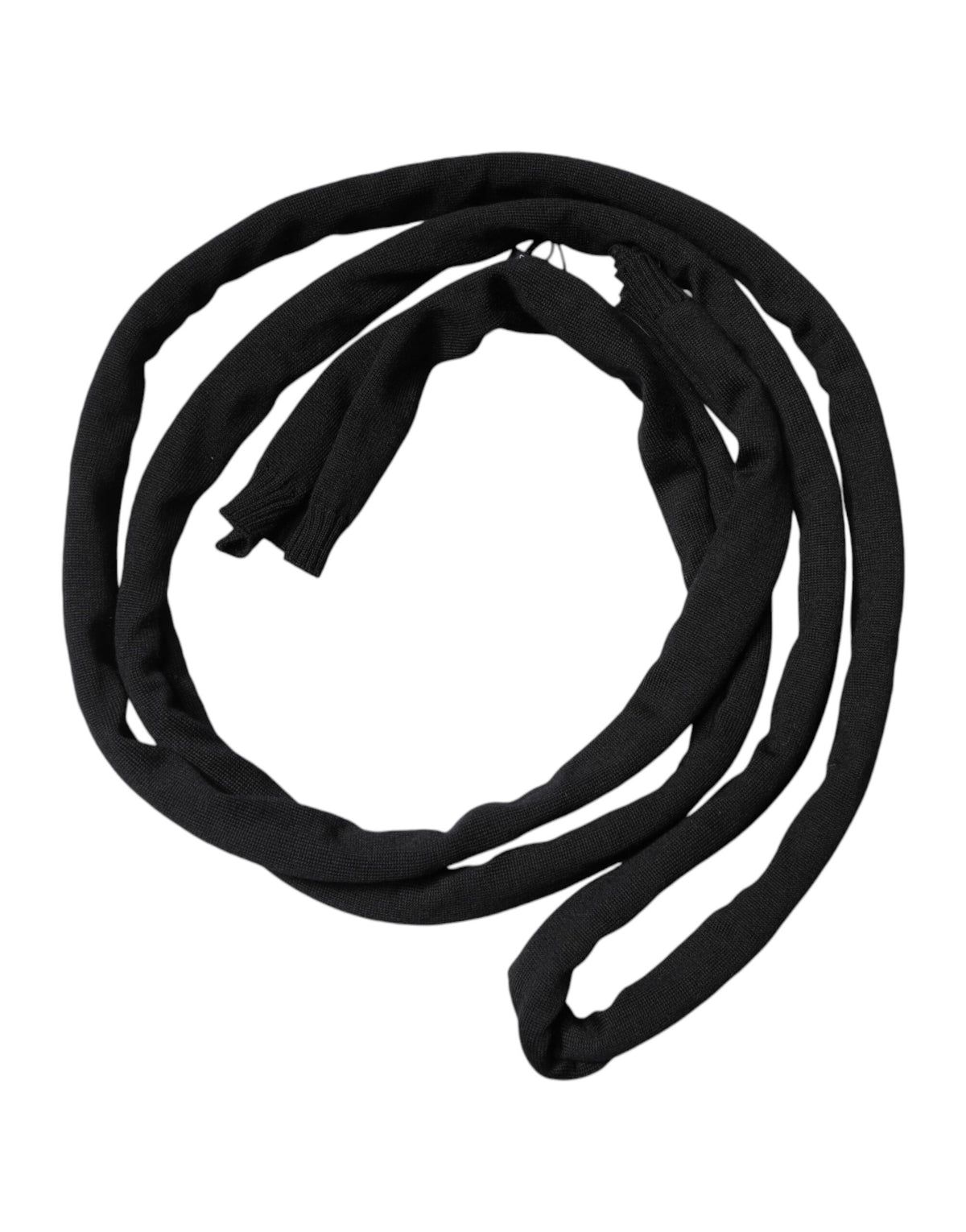 Dolce & Gabbana Black Wool Knitted Neck Wrap Shawl Men Scarf