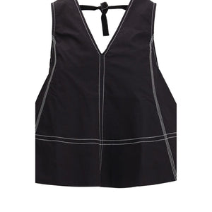 Ganni Black Elastane Top