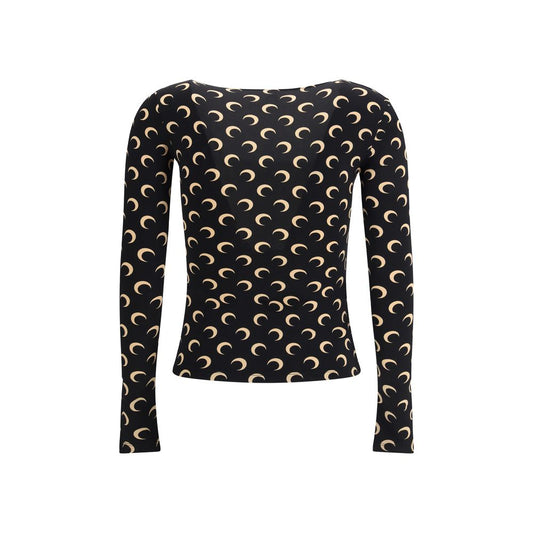 Marine Serre Black Polyamide Top