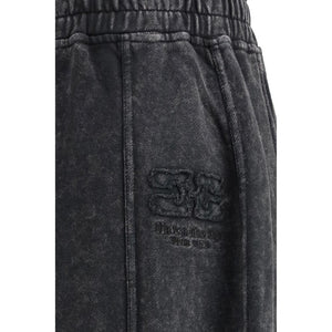 Ganni Black Cotton Casual Pants